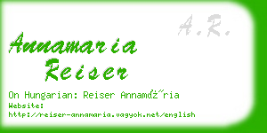 annamaria reiser business card